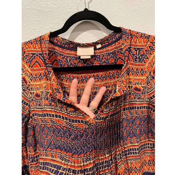 VANESSA VIRGINIA Mahdia Boho Peasant Elephant Print Blouse - Picture 4 of 5